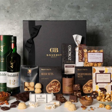 Premium Whisky and Gourmet Snacks Gift Set - 4
