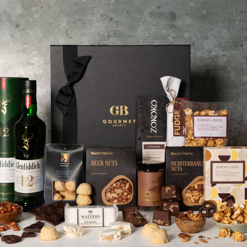 Premium Whisky and Gourmet Snacks Gift Set - 4