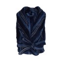 Super Soft Men's Bath Robe - Blue Stripe - 2