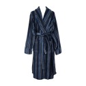 Super Soft Men's Bath Robe - Blue Stripe - 1