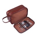 Men's Republic Vegan Leather Toiletry Bag with 8 pcs Grooming Set - 2