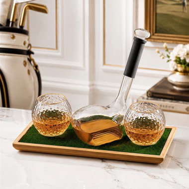 Golf Decanter & Whisky Glasses Set by Men's Republic - 1