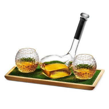 Golf Decanter & Whisky Glasses Set by Men's Republic - 2