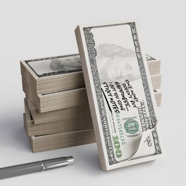 $100 Bills Cash Sticky Notes by Mustard - 1