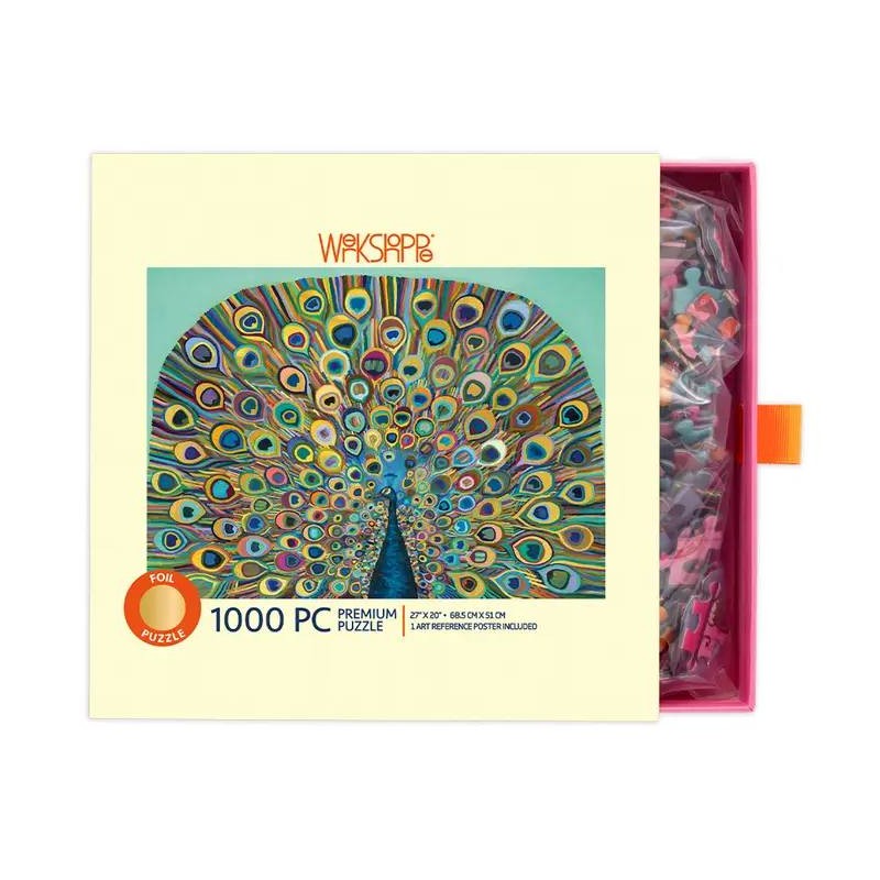 Werkshoppe 1000pc Puzzle Gold Peacock with Slip Box - 3