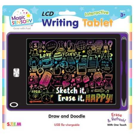 Interactive LCD Writing Tablet - Purple Art (USB Rechargeable) - 1