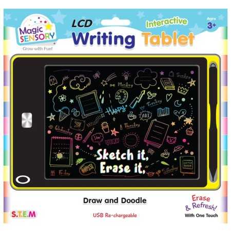 Interactive LCD Writing Tablet - Yellow Doodle (USB Rechargeable) - 5