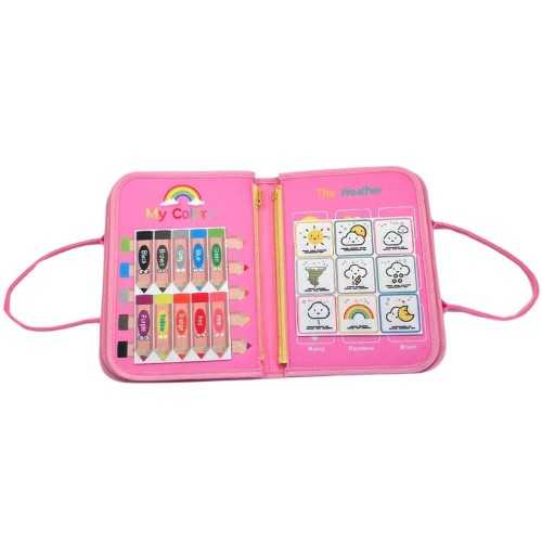 Busy Board - Sensory & Educational Sensory Board - Pink - 3