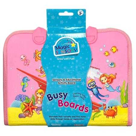 Busy Board - Sensory & Educational Sensory Board - Pink - 7