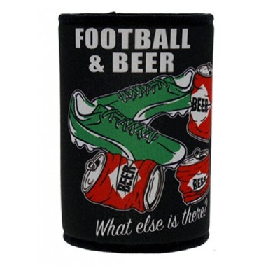 Football and Beer Stubby Holder