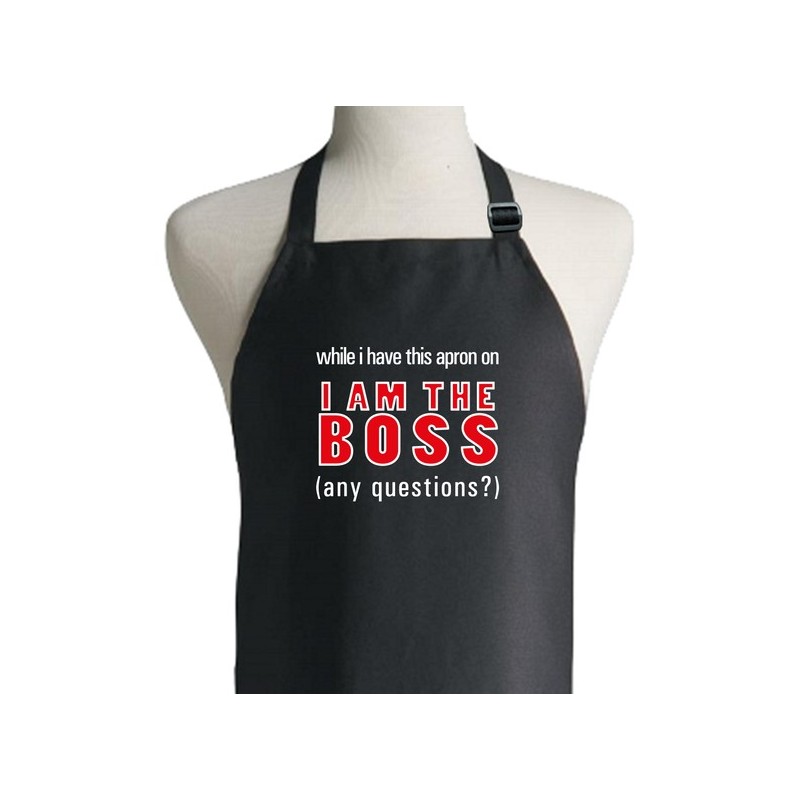 Kitchen apron who is the boss it is boss birth christening cook 