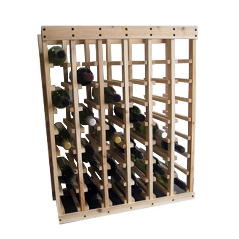48 Bottle Pine Wood Stackable Wine Rack