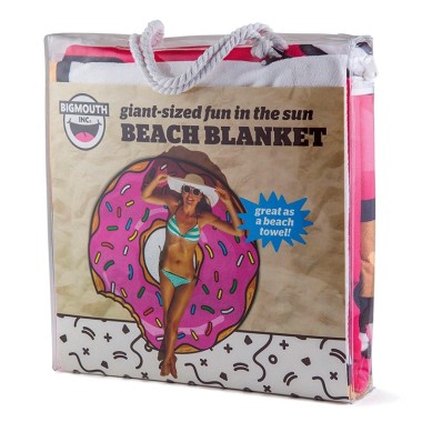 Gigantic Frosted Donut Beach Towel