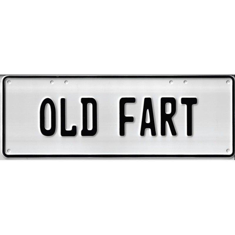 Old Fart Novelty Number Plate