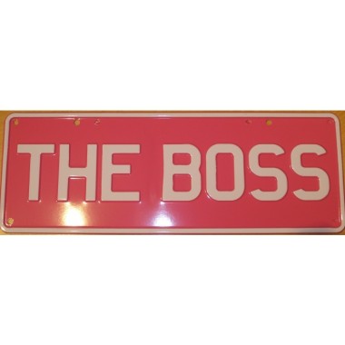 The Boss Novelty Number Plate