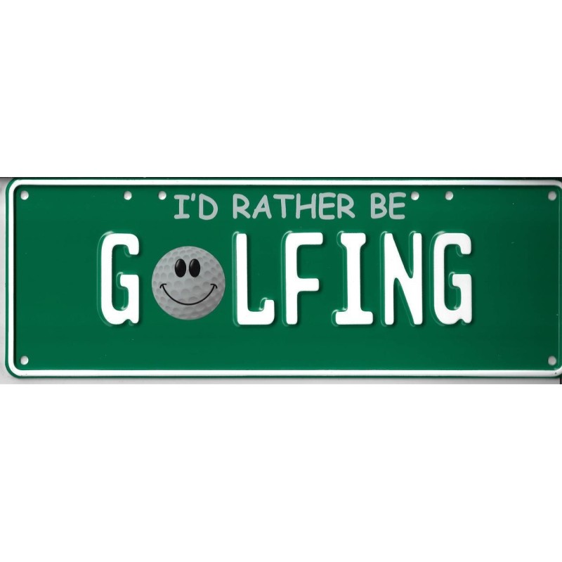 I'd Rather Be Golfing Novelty Number Plate