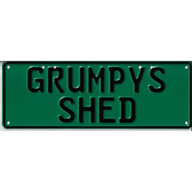 Grumpy's Shed Novelty Number Plate