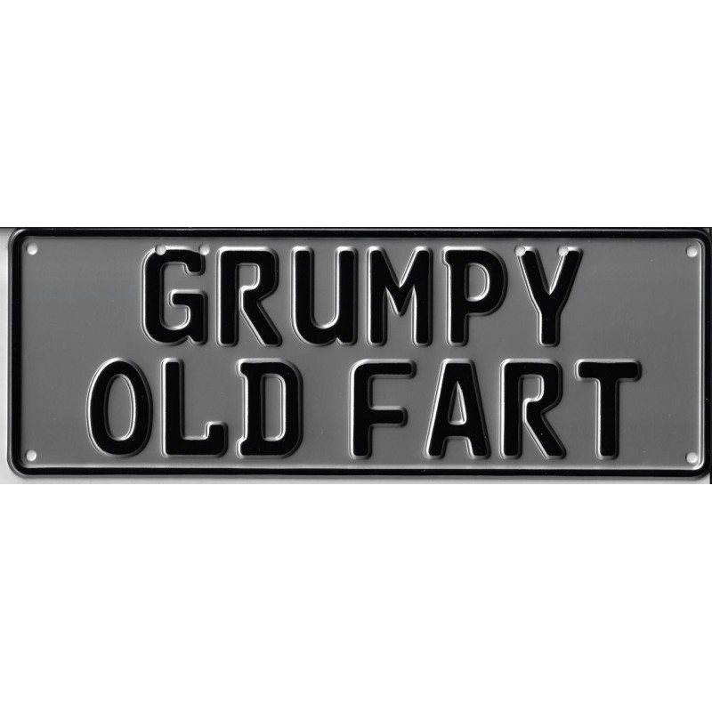 Grumpy Old Fart Novelty Number Plate