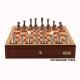 Contemporary Pewter Chess Set with Drawers by Dal Rossi Italy