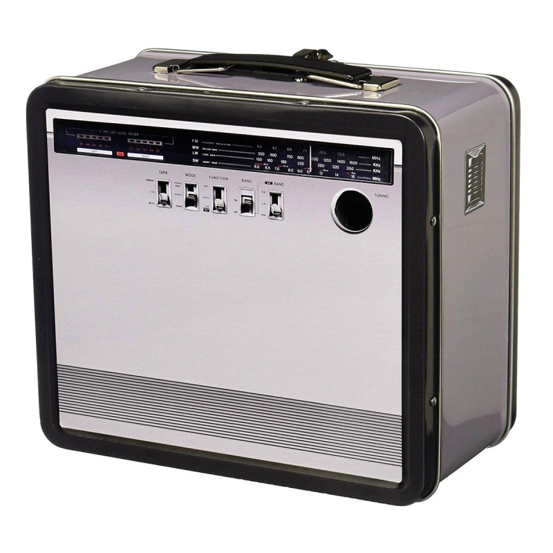 Boombox Tin Carry All Fun Box or Lunch Box