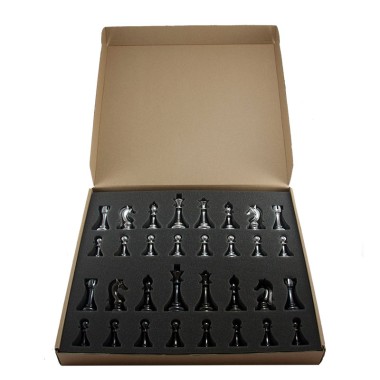 Dal Rossi Italy Silver and Titanium Weighted Chess Set