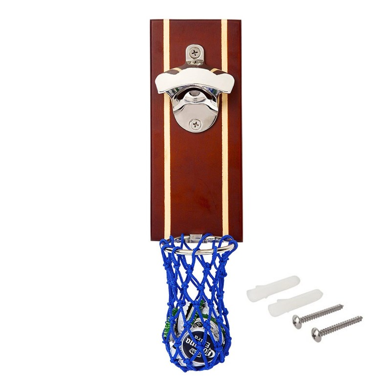 Basketbeer Bottle Opener with Wooden Backboard