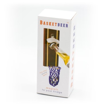 Basketbeer Bottle Opener with Wooden Backboard
