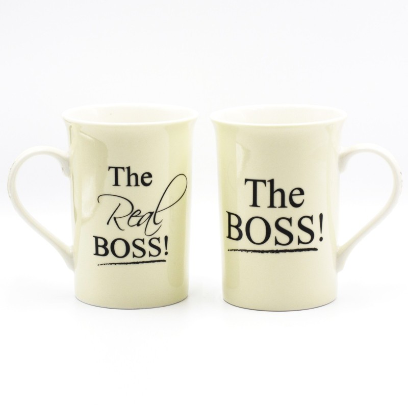 Wedding gift set of 2 mugs the boss and real boss mr right and mrs always right 
