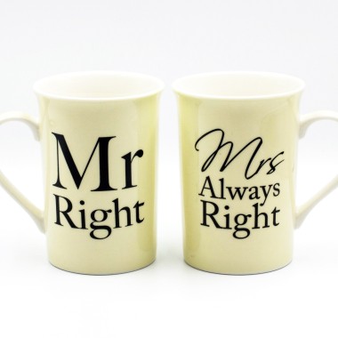 Mr. Right & Mr's Always Right Pair Mug
