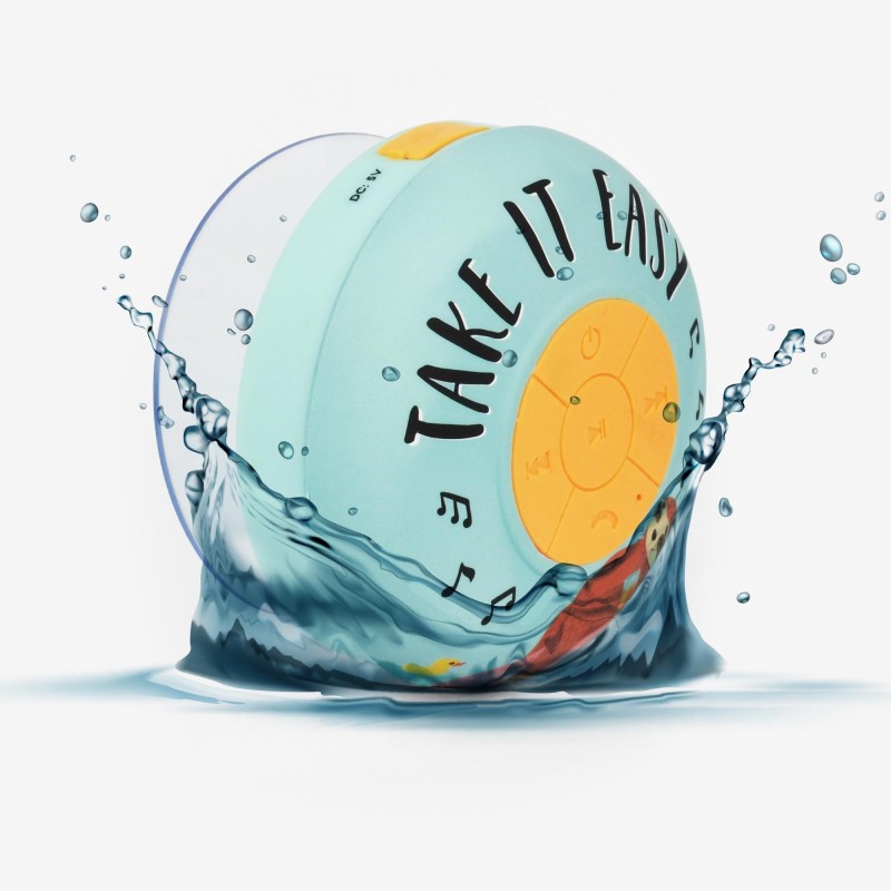 Waterproof Bluetooth Shower Speaker Singing In The Shower by Legami