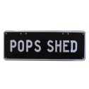 Pop's Shed Novelty Number Plate