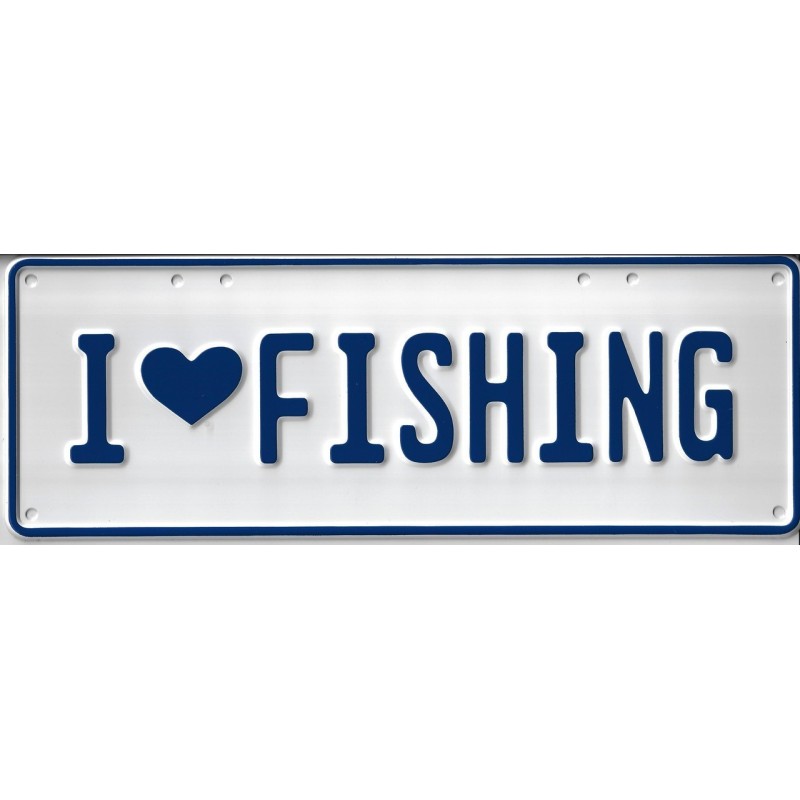 I Love Fishing Novelty Number Plate - 1