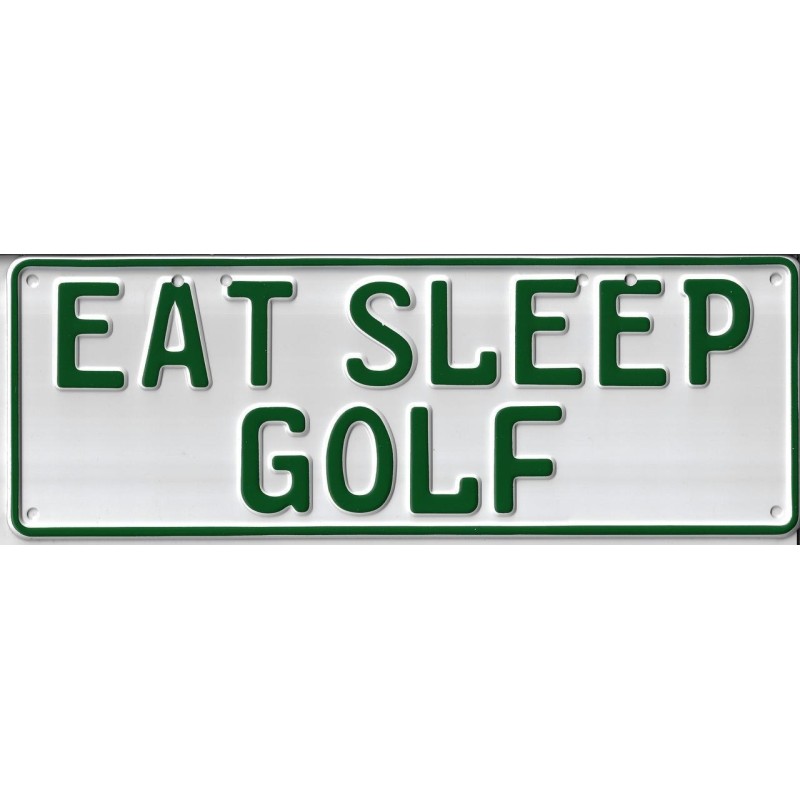 Eat Sleep Golf Novelty Number Plate - 1
