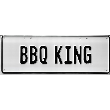BBQ King Novelty Number Plate - 1