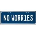 No Worries Novelty Number Plate - 1