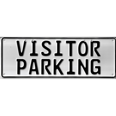 Visitor Parking Number Plate Signage - 1