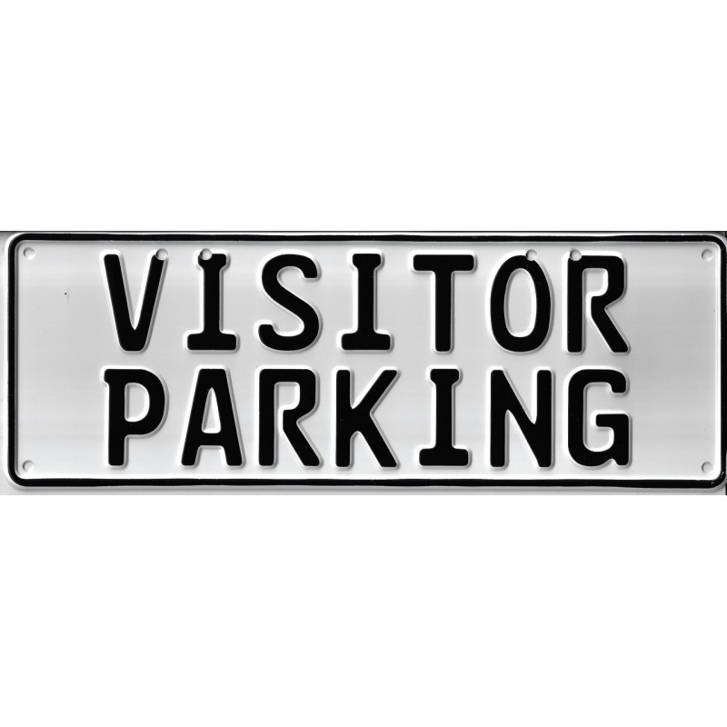 Visitor Parking Number Plate Signage - 1