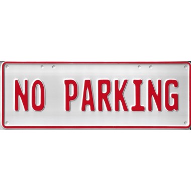 No Parking Number Plate Signage - 1