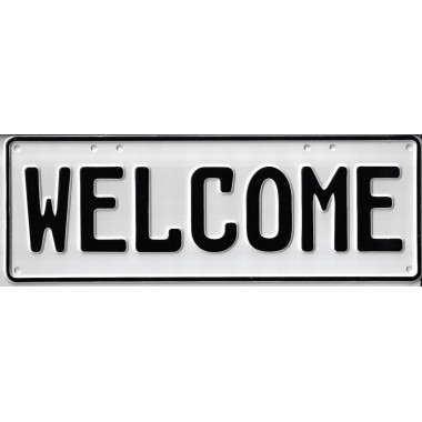 Welcome Number Plate Signage - 1