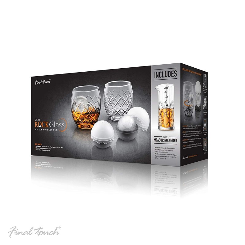 Hand-Etched On The Rock Glass 5 Piece Set by Final Touch - 2