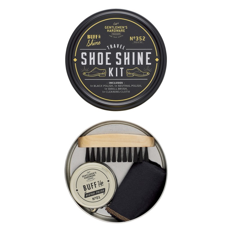 Travel Shoe Shine Tin by Gentlemen's Hardware - 1