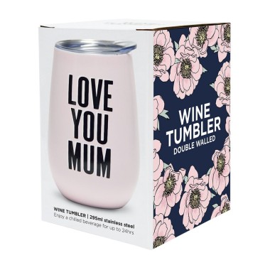 Love You Mum Double Walled Wine Tumbler - 1