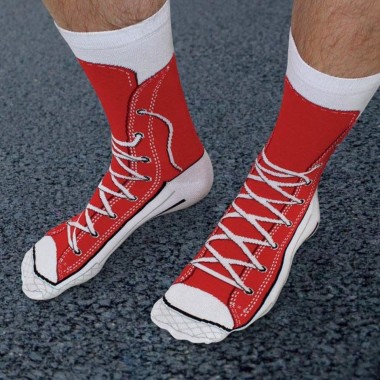Red Sneaker Socks - 1