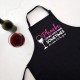 Cook With Wine - Personalised Apron Black - Pink