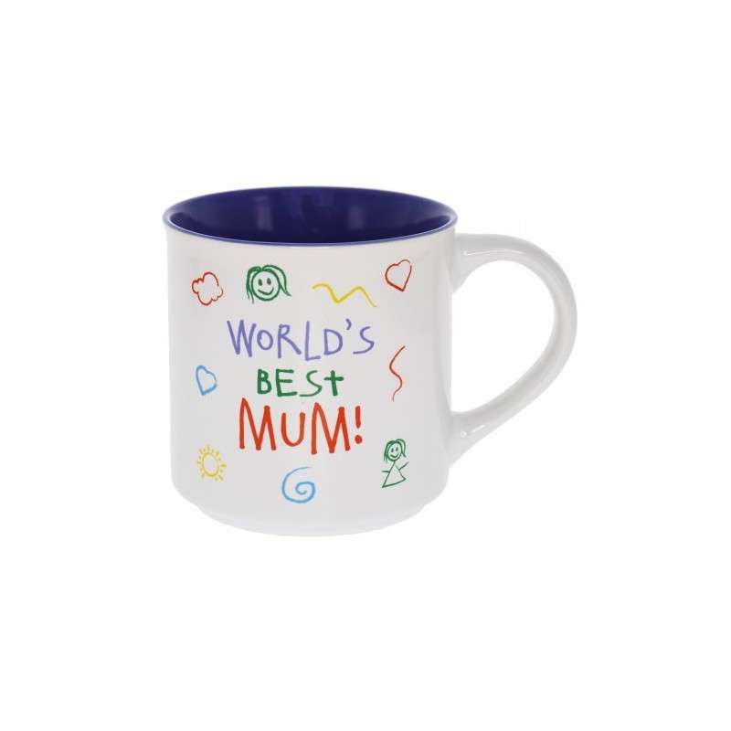World's Best Mum Kid Art Mug - 1