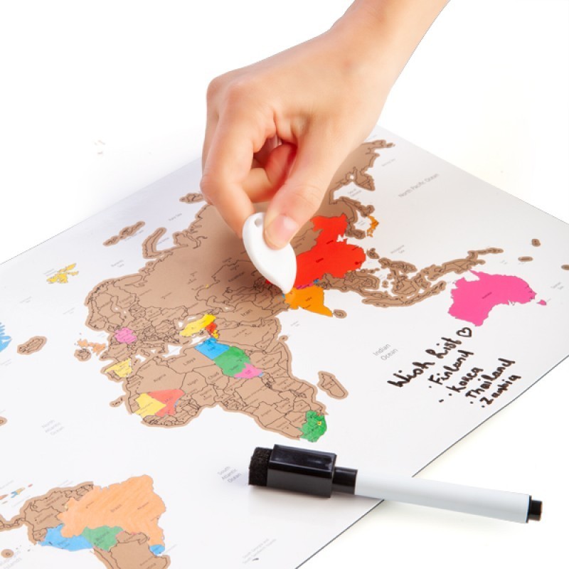 Scratch Me Away Magnetic Travel Map - 1